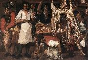 CARRACCI, Annibale Butcher's Shop oil painting artist